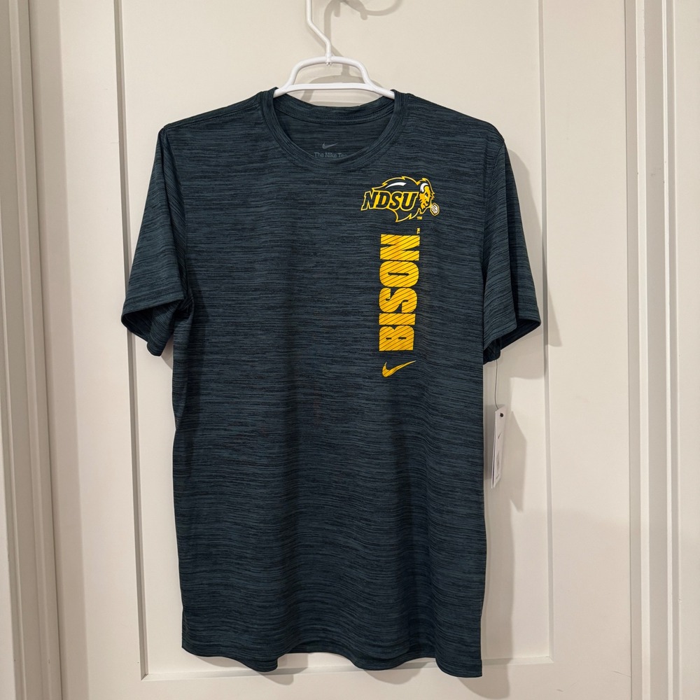 Nike NDSU Bison Dri-FIT Velocity Legend Tee Mens Medium Marled Green New $42.99